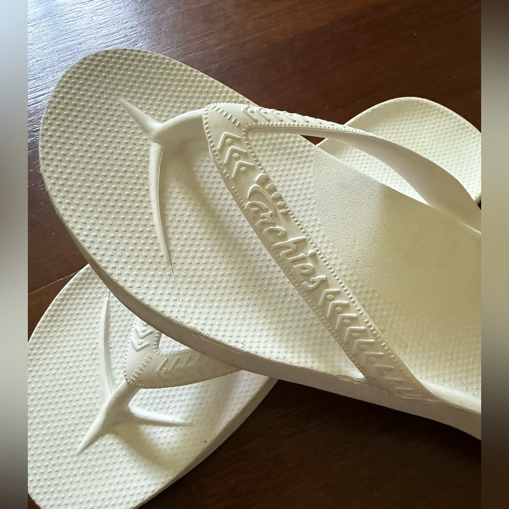 White Flip Flops